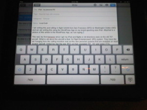 a keyboard on a tablet